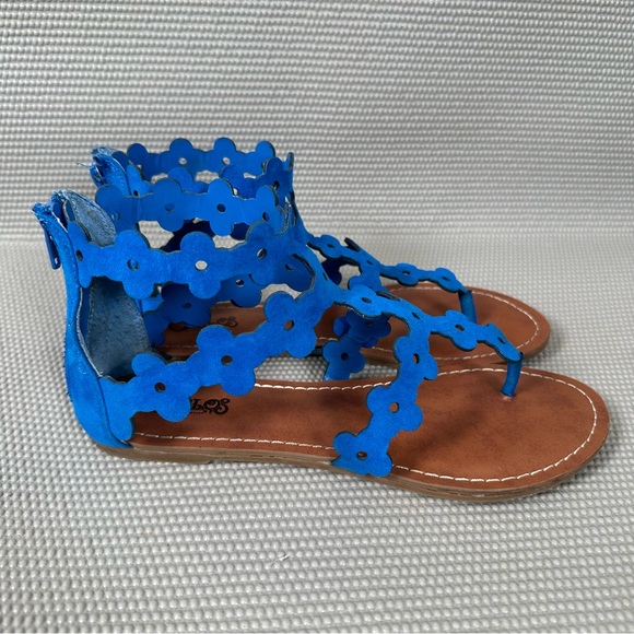 Carlos Santana Deep Blue Gladiator Zip Up Sandals. Women’s US 7 - Picture 4 of 6